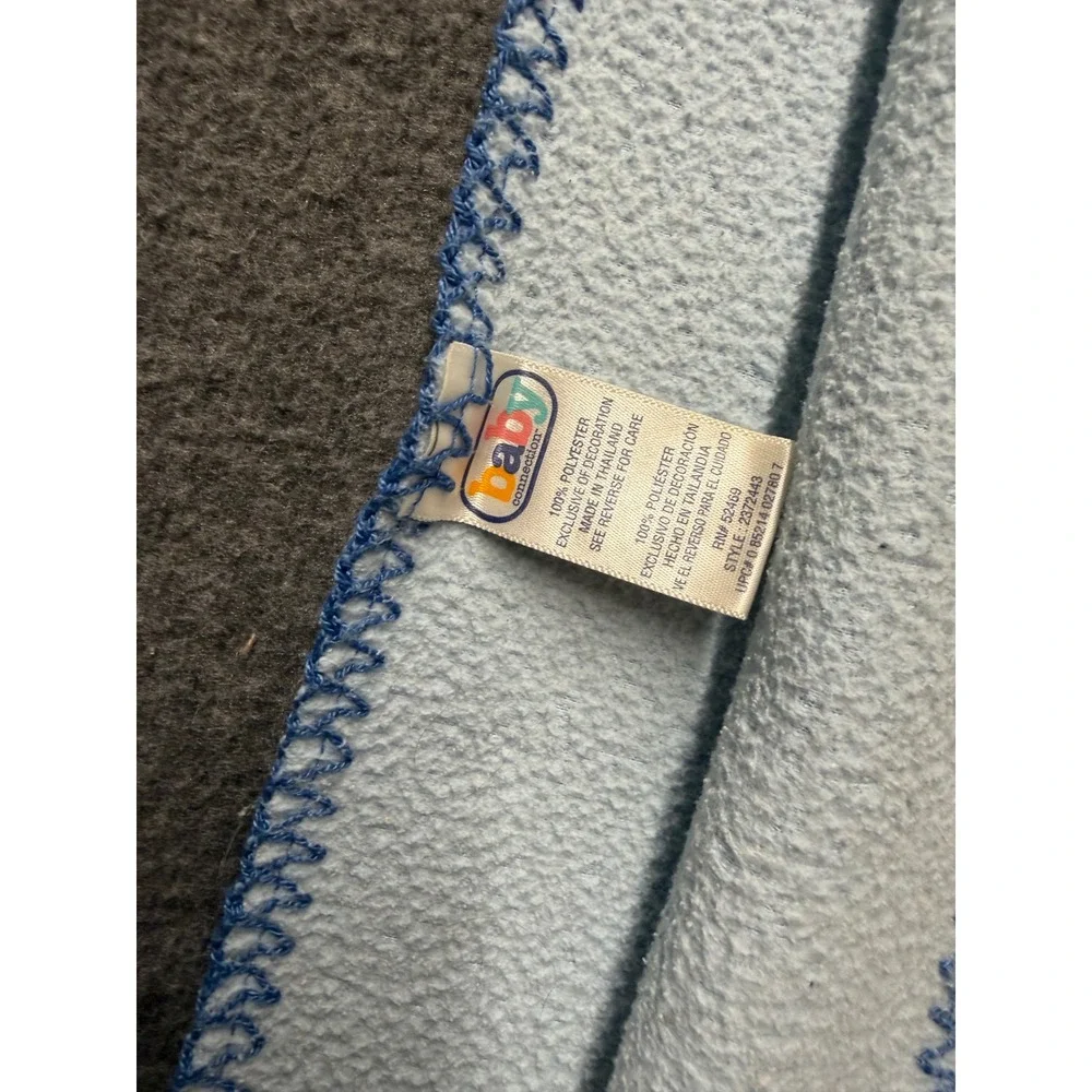 Baby Connection Blue Fleece Blanket I Love Daddy Teddy Bear Car Whipstitch Edge